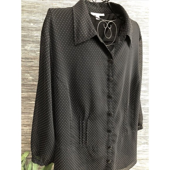 JM Collection Woman 3/4 Sleeve Top Blouse Plus - Picture 2 of 7